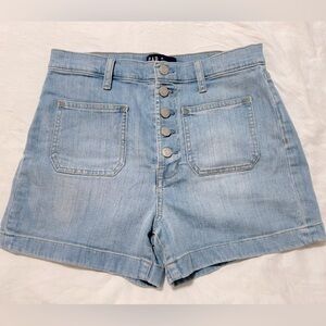 GAP Denim High-Rise 4” Shorts with Buttons